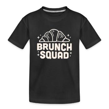 Brunch squad croissants - T-shirt bio Premium Enfant - noir - Devant