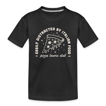 Pizza humour - T-shirt bio Premium Enfant - noir - Devant