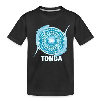 Tonga Blue Sharks - Kids' Premium Organic T-Shirt - black - Front