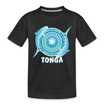 Requin tigre des Tonga - T-shirt bio Premium Enfant - noir - Devant