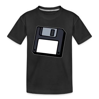 Diskette Retro Symbol Computer - Kinder Premium Bio T-Shirt - Schwarz - Vorne