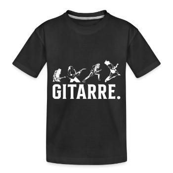 Gitarre - Kinder Premium Bio T-Shirt - Schwarz - Vorne