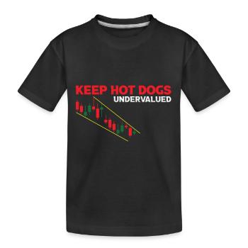 Hot-Dog-Candlestick-Chart, um die Preise zu senken - Kinder Premium Bio T-Shirt - Schwarz - Vorne