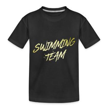 Équipe de natation - T-shirt bio Premium Enfant - noir - Devant