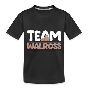 Walross - Kinder Premium Bio T-Shirt - Schwarz - Vorne