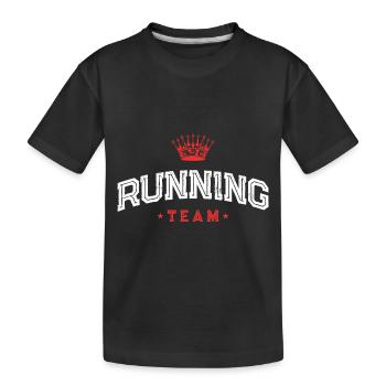 Équipe de course à pied - T-shirt bio Premium Enfant - noir - Devant