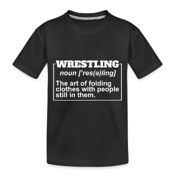 Définition de la lutte Pro Wrestler Fan Wrestling - T-shirt bio Premium Enfant - noir - Devant