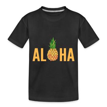 Ananas Aloha - T-shirt bio Premium Enfant - noir - Devant