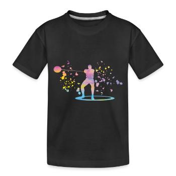Lanceur de marteau Lancer de marteau Colorsplash - T-shirt bio Premium Enfant - noir - Devant