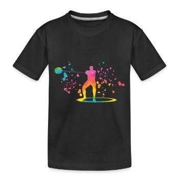 Lanceur de marteau Colorsplash Lancer de marteau - T-shirt bio Premium Enfant - noir - Devant
