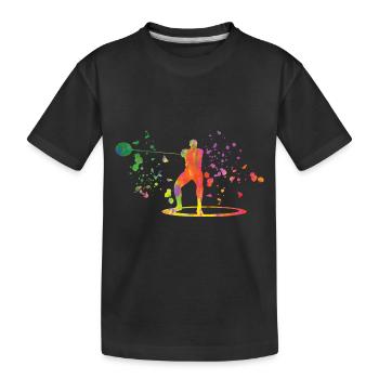 Lanceur de marteau Colorsplash Lancer de marteau - T-shirt bio Premium Enfant - noir - Devant