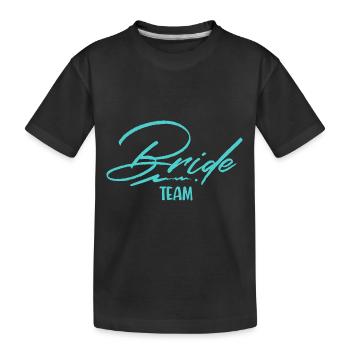 Team Bride - Kinder Premium Bio T-Shirt - Schwarz - Vorne