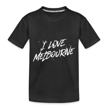 I Love Melbourne - Kinder Premium Bio T-Shirt - Schwarz - Vorne
