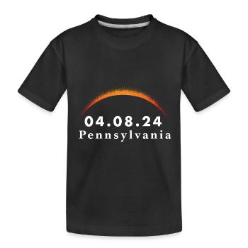 Total Solar Eclipse Path of Totality Pennsylvania - Kinder Premium Bio T-Shirt - Schwarz - Vorne
