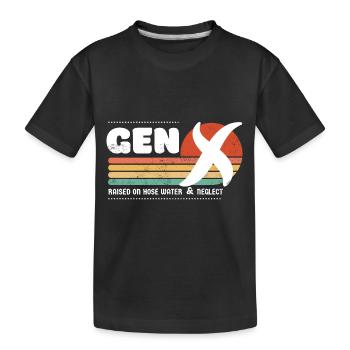 Sonnenuntergang der Generation X - Weiß - Kinder Premium Bio T-Shirt - Schwarz - Vorne