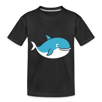 whale - Kids' Premium Organic T-Shirt - black - Front
