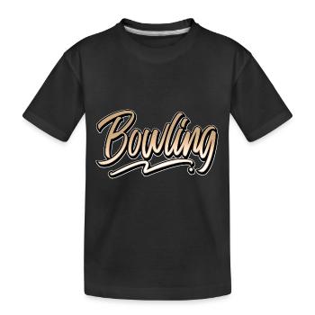 Bowling - Kinder Premium Bio T-Shirt - Schwarz - Vorne