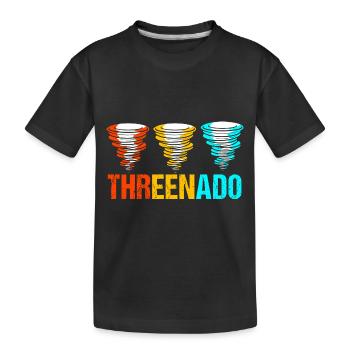 Tornado Birthday Children's Birthday Party - Kids' Premium Organic T-Shirt - black - Front