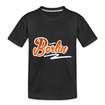 Berlin - Kids' Premium Organic T-Shirt - black - Front