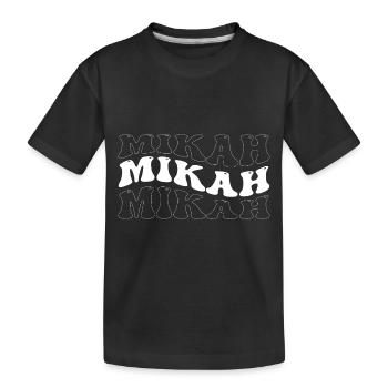 Lustige Mikah Groovy 4 Männer Frauen Cool Mikah Batikfarbe - Kinder Premium Bio T-Shirt - Schwarz - Vorne