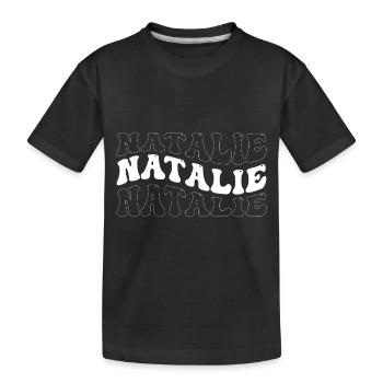 Drôle Natalie Groovy 4 Hommes Femmes Cool Natalie Cravate - T-shirt bio Premium Enfant - noir - Devant