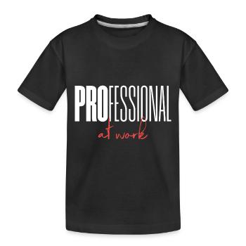 Professionnel au travail - T-shirt bio Premium Enfant - noir - Devant