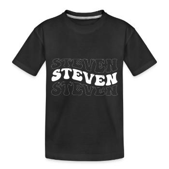 Lustig Steven Groovy 4 Männer Frauen Cool Steven Krawatte - Kinder Premium Bio T-Shirt - Schwarz - Vorne