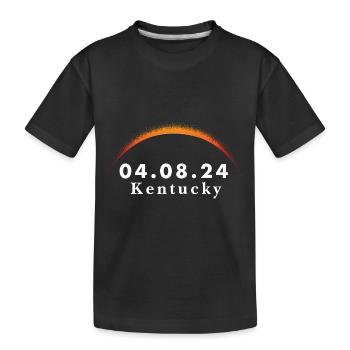 Trajectoire de l’éclipse solaire totale de la totalité Kentucky - T-shirt bio Premium Enfant - noir - Devant