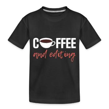 Autor - Kinder Premium Bio T-Shirt - Schwarz - Vorne