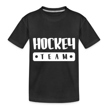 Hockey Team - Kids' Premium Organic T-Shirt - black - Front