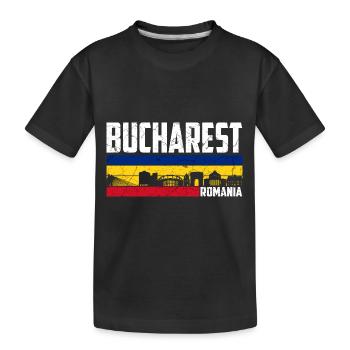 Bucarest Roumanie Ville Roumanie - T-shirt bio Premium Enfant - noir - Devant