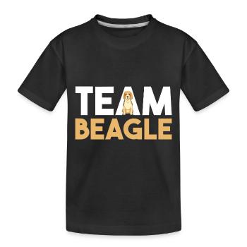 Hund Beagle - Kinder Premium Bio T-Shirt - Schwarz - Vorne