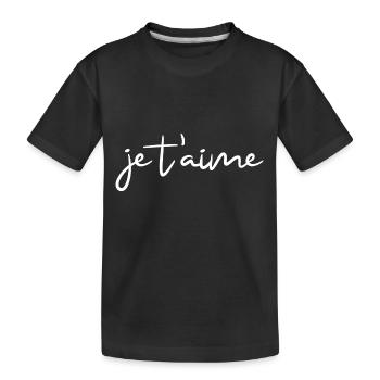 je t'aime - Kids' Premium Organic T-Shirt - black - Front