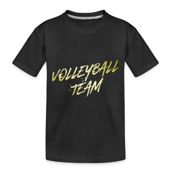 Volleyball Team - Kids' Premium Organic T-Shirt - black - Front