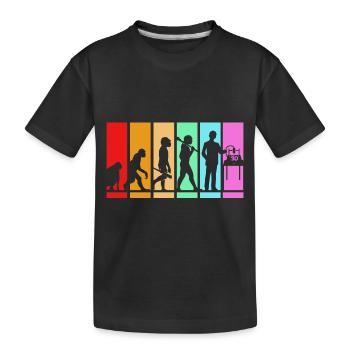 3D Druck - Kinder Premium Bio T-Shirt - Schwarz - Vorne