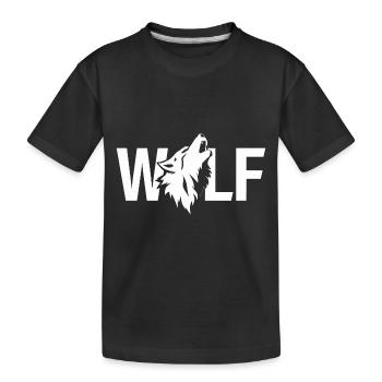 Wolf Spirit - Kinder Premium Bio T-Shirt - Schwarz - Vorne
