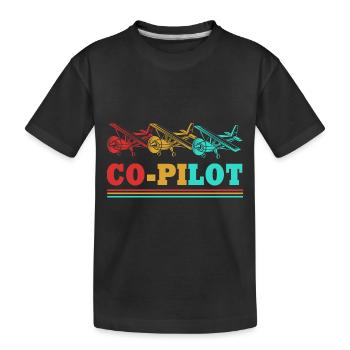 Pilote d’avion - T-shirt bio Premium Enfant - noir - Devant
