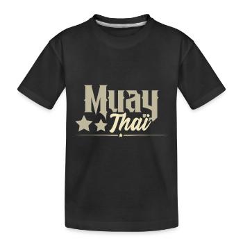 Muay Thai - Kinder Premium Bio T-Shirt - Schwarz - Vorne