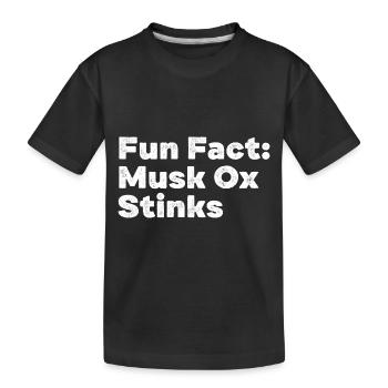 Ox Stinks Funny Animal Pun Humor Animal Meme - Kinder Premium Bio T-Shirt - Schwarz - Vorne