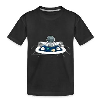 Astronaut Badewanne Planeten Vollbad - Kinder Premium Bio T-Shirt - Schwarz - Vorne