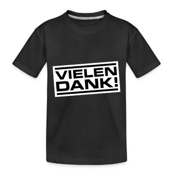 Vielen Dank Danke - Kinder Premium Bio T-Shirt - Schwarz - Vorne