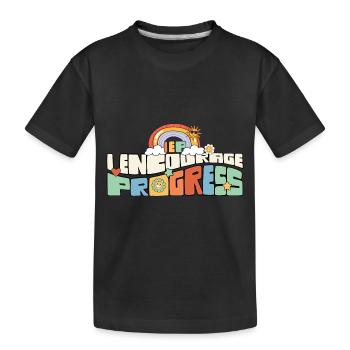 J’encourage le progrès ABA thérapeute accéléré enseignant - T-shirt bio Premium Enfant - noir - Devant