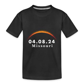 Total Solar Eclipse Path of Totality Missouri - Kids' Premium Organic T-Shirt - black - Front