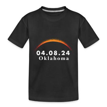 Total Solar Eclipse Path of Totality Oklahoma - Kids' Premium Organic T-Shirt - black - Front