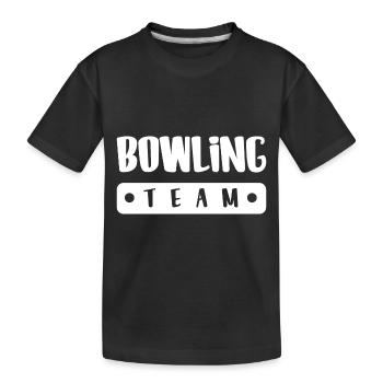 Équipe de bowling - T-shirt bio Premium Enfant - noir - Devant