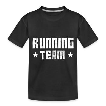 Équipe de course à pied - T-shirt bio Premium Enfant - noir - Devant