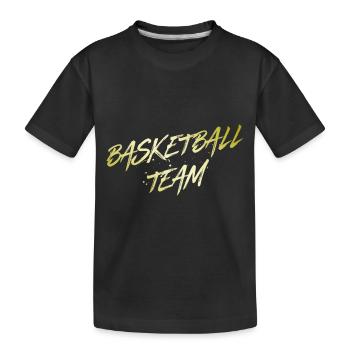 Équipe de basket-ball - T-shirt bio Premium Enfant - noir - Devant