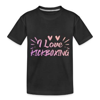 J’adore le kick boxing - T-shirt bio Premium Enfant - noir - Devant