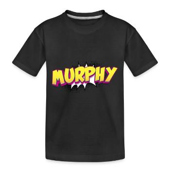 Murphy Custom Name Comic Book Style Pop Art, - Kids' Premium Organic T-Shirt - black - Front
