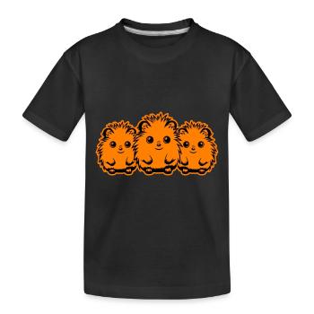 Hérisson Mignon Mignon Bébé - T-shirt bio Premium Enfant - noir - Devant